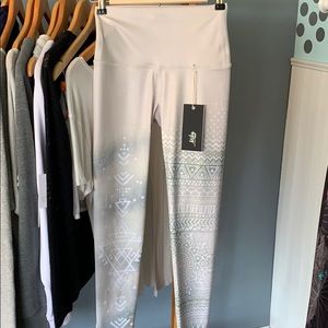 White and grey Mike leggings